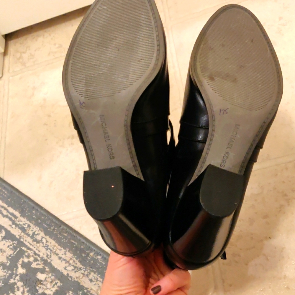 Michael Michael Kors Walden Black leather ankle, buckle boots sz 7 M - Picture 4 of 12